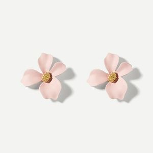 Pretty in Pink & Gold Flower Studs